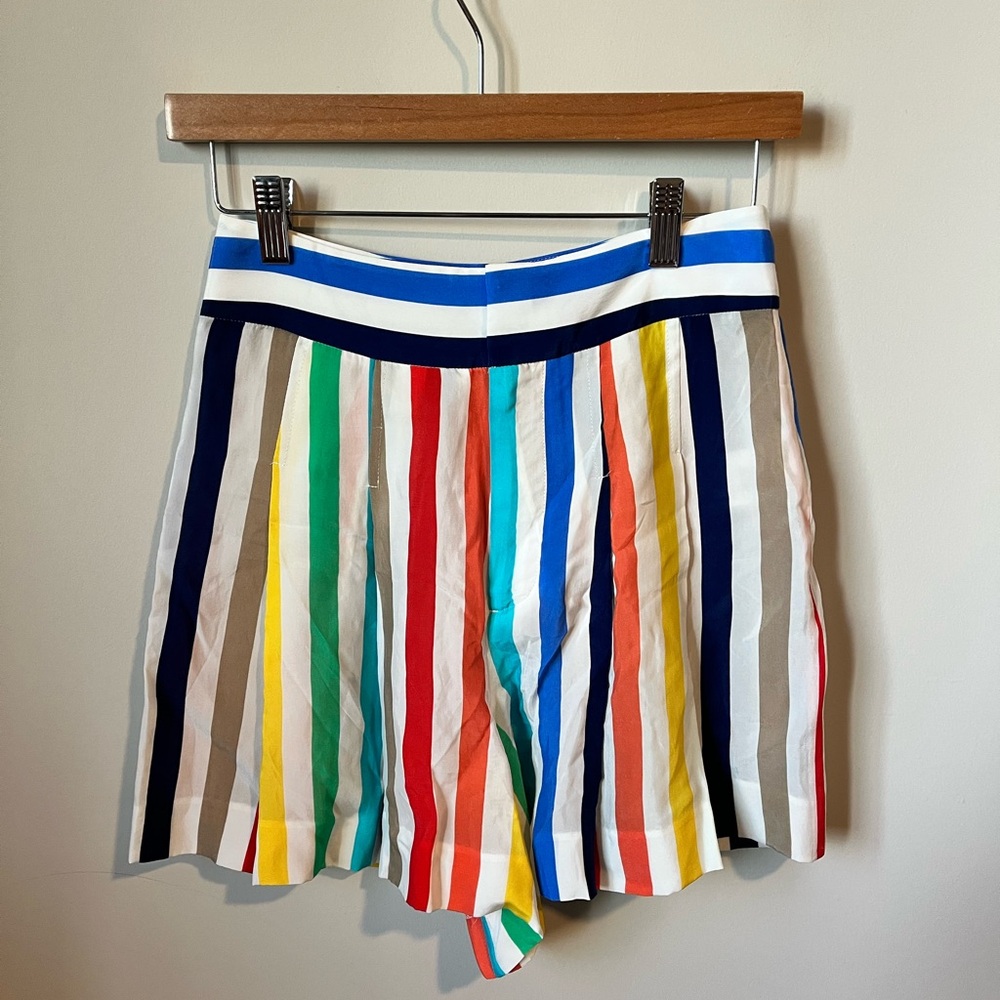 ALICE & OLIVIA Colorful Striped Women's Shorts